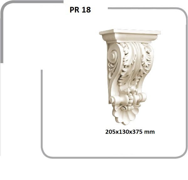 Poliüretan Pencere Üst Taç & Aksesuar — Model PT-16