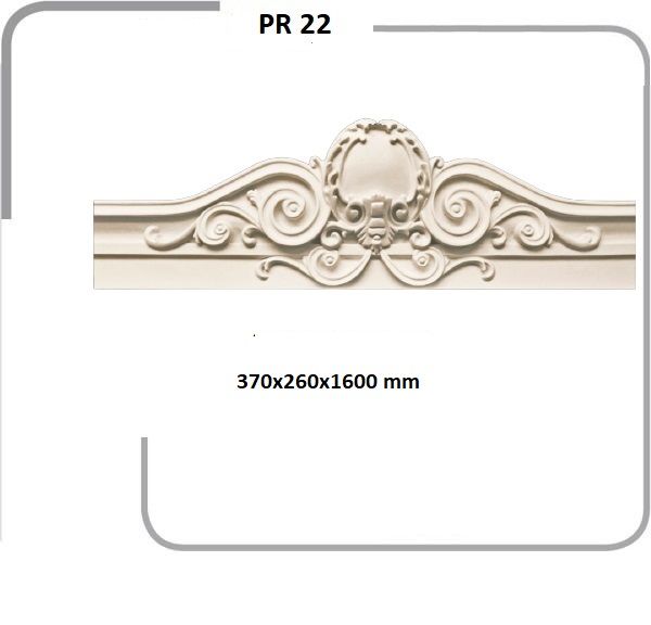 Poliüretan Pencere Üst Taç & Aksesuar — Model PT-20